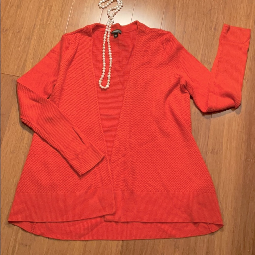 Orange Talbots cardigan